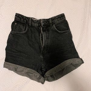 Denim mom shorts